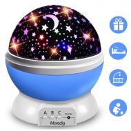 Moredig Night Light Projector, 360 Degree Rotation Kids Projector Night Light with 8 Multicolor, Starry...