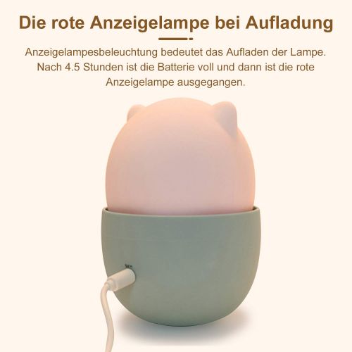  [아마존 핫딜]  [아마존핫딜]Moredig LED Nachtlicht Kinder, Nachtleuchte Baby Touch Lampe fuer Schlafzimmer, Nachttischlampen mit Gelbem & Weissem Licht & Touch Schalter, Nachtlampe fuer das Lesen, Schlafen und E