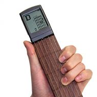 [아마존베스트]Moreup Pocket Guitar Chord Practice Tool, Portable Guitar Neck for Trainer Beginner w/ a Rotatable Chords Chart Screen (Battery Included)