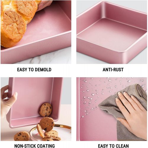  [아마존베스트]Morfakit Complete Cake Baking Set Bakery Tools for Beginner Adults Baking sheets bakeware sets baking tools Best Gift Idea for Boys and Girls, Pink