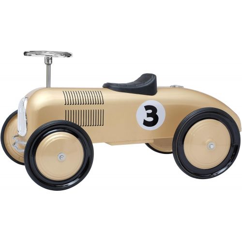  Morgan Cycle Gold Metallic Steel Retro Racer Ride On