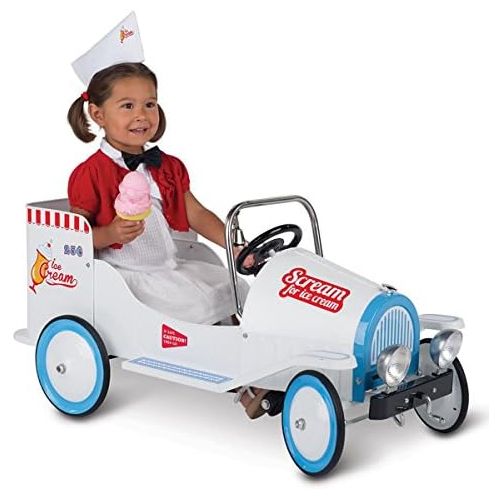  Morgan Cycle Ice Cream Truck Pedal Car, White