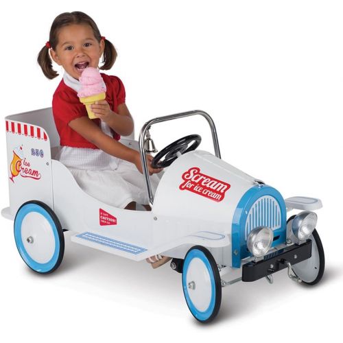  Morgan Cycle Ice Cream Truck Pedal Car, White