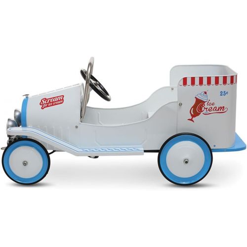  Morgan Cycle Ice Cream Truck Pedal Car, White
