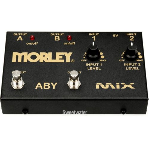  Morley Gold Series ABY MIX 2-button Switcher/Mixer Pedal