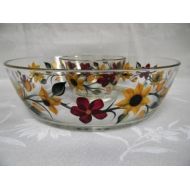 /Morningglories1 Sunflowers Chip and dipl, painted chip and dip, large chip bowl