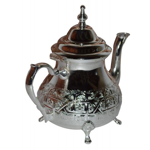  Silver Plated Moroccan Teapot Tea Serving - Hand Made