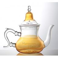 Moroccan Flair Amber Glass Tea Pot