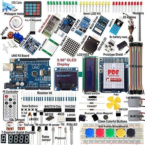  Morovan Ultimate UNO R3 Starter Kit for Arduino OLED SPI Bluetooth LCD1602 PIR RTC Parts