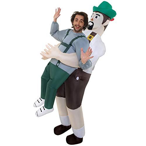  할로윈 용품Morph Mens Lederhosen Pick Me Up Inflatable Costume - Great Illusion Fancy Dress Outfit One Size fits Most