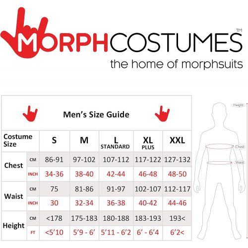  할로윈 용품Morph Costumes Men Skeleton Jumpsuit Costume, Halloween Costume Men Available in Sizes M, L, XL, XXL