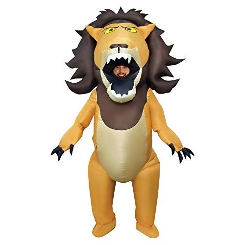  할로윈 용품Morph Giant Inflatable Big Mouth Lion Halloween Animal Costume for Adults