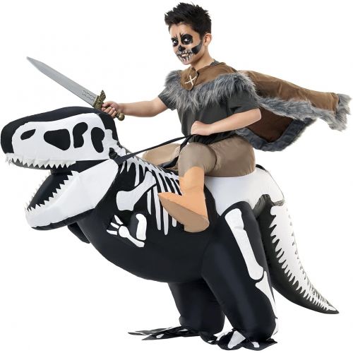  할로윈 용품Morph Costumes Inflatable Dinosaur Costume Kids Skeleton Blow Up T Rex Halloween Costume For Kids