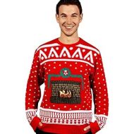 Morph Mens Digital Dudz Fireplace Ugly Christmas Sweater