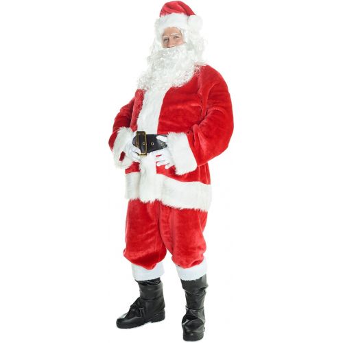  Morph Mens Santa Claus Costume Father Christmas Suit for Men Festive Outfit