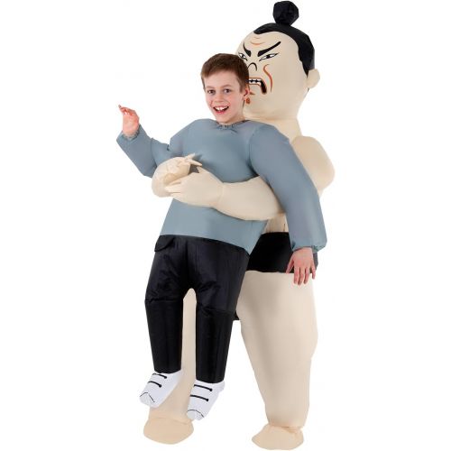  할로윈 용품Morphsuits Morph Costumes - Sumo Wrestler Kids Inflatable Costume - Great Illusion Fancy Dress Outfit One size fits most Children upto 5ft