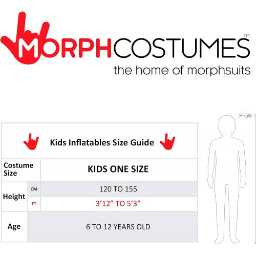  할로윈 용품Morphsuits Morph Costumes - Sumo Wrestler Kids Inflatable Costume - Great Illusion Fancy Dress Outfit One size fits most Children upto 5ft