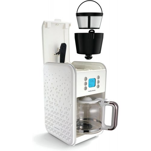  Morphy Richards Filter-Kaffeemaschine Prism 163001, Stahl, 1.8 liters, weiss