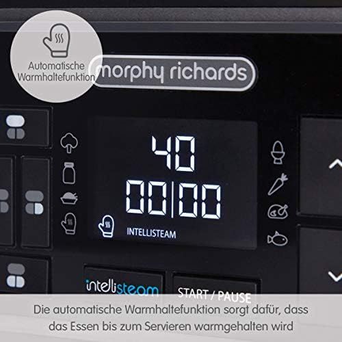 Morphy Richards 470006EE Der Dampfgar-Profi fuer Ihre Kueche, 1600, Edelstahl, 6.8 liters