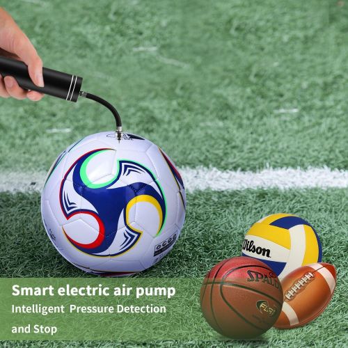  [아마존 핫딜] [아마존핫딜]Ballpumpe, Tragbare Elektrische Luftpumpe Mini Automatische Handpumpe, Morpilot Ball Pumpe mit Luftschlauch, 2 Nadeln fuer Fussball Basketball Ballon Volleyball Handball Wasser Polo