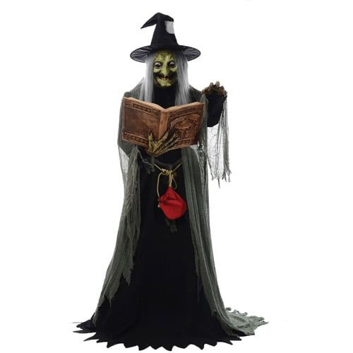  Morris 5 Animated Spell Casting Witch with Lights & Sound Halloween Decoration