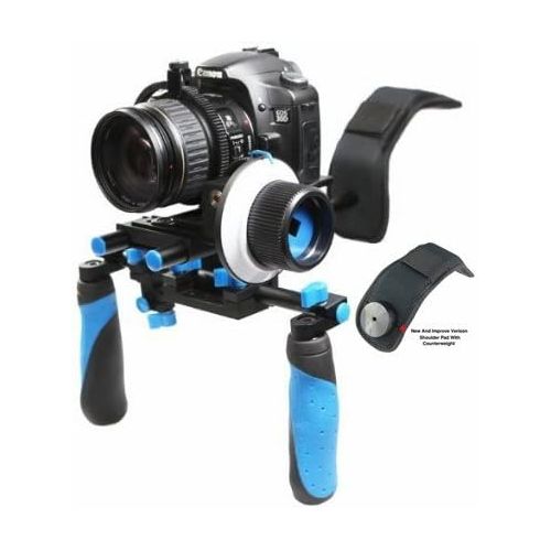  Morros DSLR Rig Shoulder mount Rig Stabilizer and Follow Focus With Gear Ring Belt for DSLR cameras and Camcorders