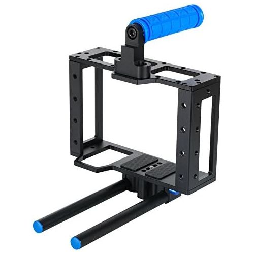  Morros Pro 5D Mark II Rig Cage+Top Handle+15mm Aluminum Rod Block Plate+Follow Focus+Matte Box for DSLR Camera/Video and Camcorders