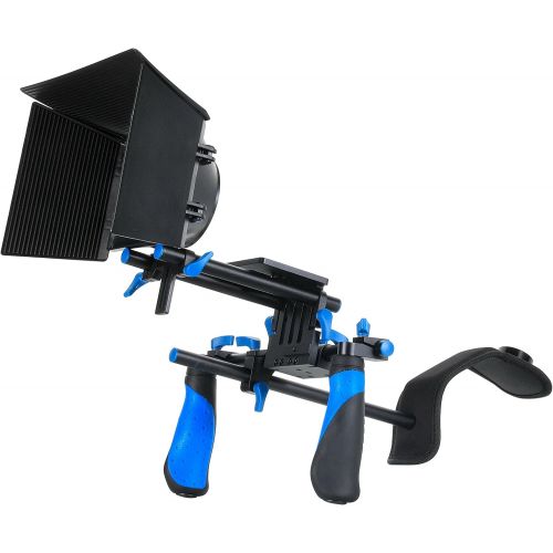  [아마존베스트]Morros DSLR Rig Shoulder Mount Rig + Matte Box for All DSLR Cameras and Video Camcorders(Follow Focus not Included)