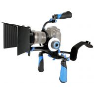 MARSRE DSLR Shoulder Rig Film Making Kit with Follow Focus, Matte Box, C-Shape Mounting Bracket and Top Handle for All DSLR Video Cameras and DV Camcorders