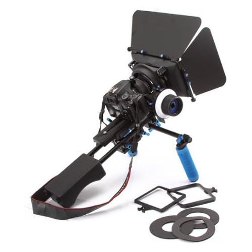  Morros Pro DSLR Rig Movie Kit Shoulder Mount Rig with Follow Focus and Matte Box for All DSLR Cameras and Video Camcorders