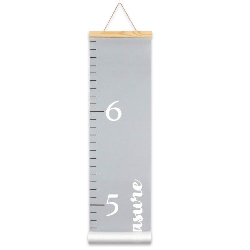  Morxy Growth Chart for Kids, Height Chart Height Measurement for Wall- Canvas Gray