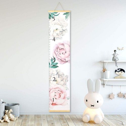  Morxy Growth Chart for Girls, Kids Height Measurement for Wall - Canvas Floral