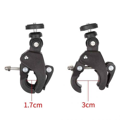  Morza Schwarz Fahrrad handbar Clips Klemmen Ersatz fuer GoPro HERO1 / 02.03 Kamera-Motorrad