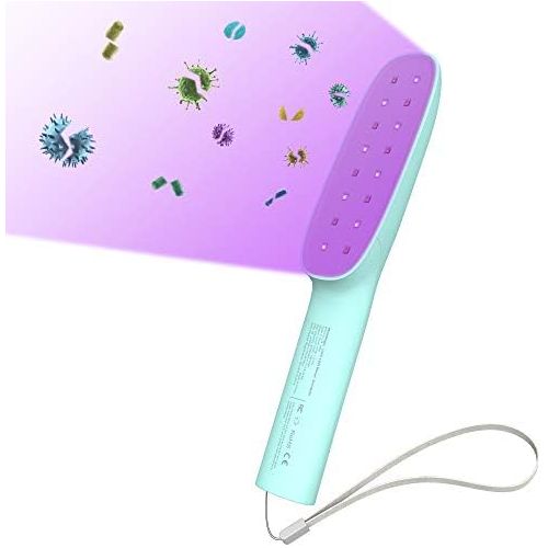  UV Light Sanitizer, Mosalogic Portable UV Light Sanitizing Wand Rechargeable Ultraviolet Light Sanitizer for Home Hotel Travel Car Kills 99% of Germs Aquamarine