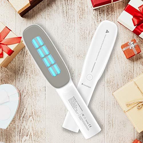  UV Light Sanitizer Wand, Mosalogic Portable UV-C Sanitizing Wand Disinfecting Handheld Steri Lamp for Home Office Travel- White