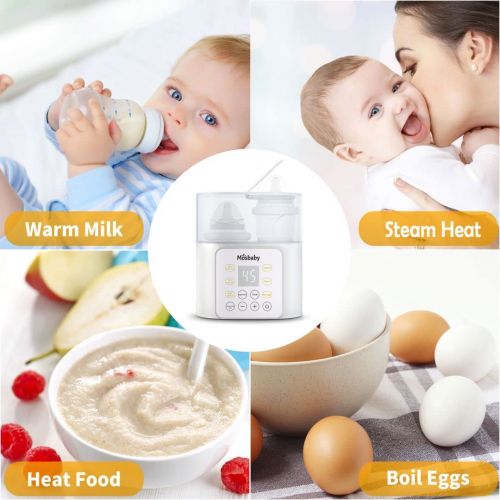  Baby Bottle Warmer, 9-in-1 Bottle Warmer for breastmilk & Baby Milk, Mosbaby Fast Baby Food Heater Defrost BPA-Free, Double Fast Warmer Bottle for Babies