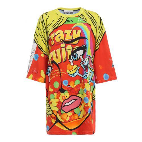  Moschino Crazy Fruit jersey over dress