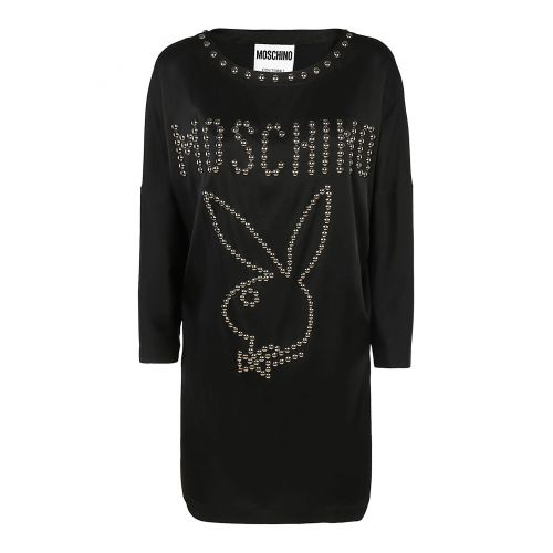  Moschino Playboy crepe satin dress