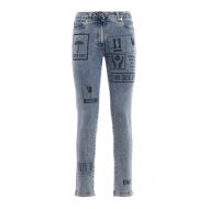 Moschino Printed denim slim jeans