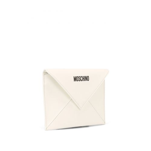  Moschino Be Mine leather clutch