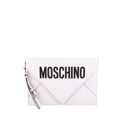  Moschino Leather envelope clutch