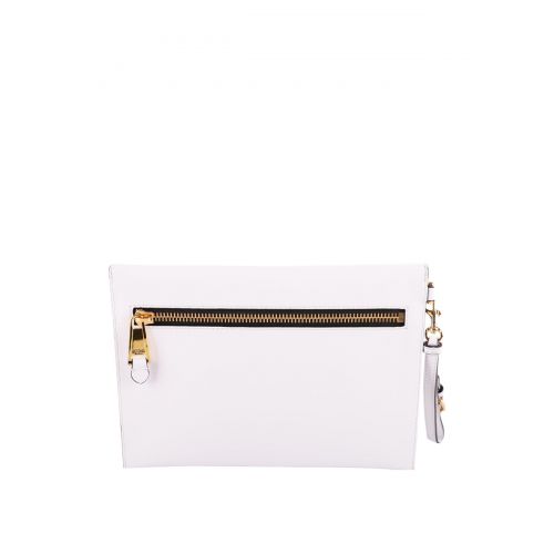  Moschino Leather envelope clutch