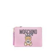 Moschino Ready To Bear Playboy pink clutch