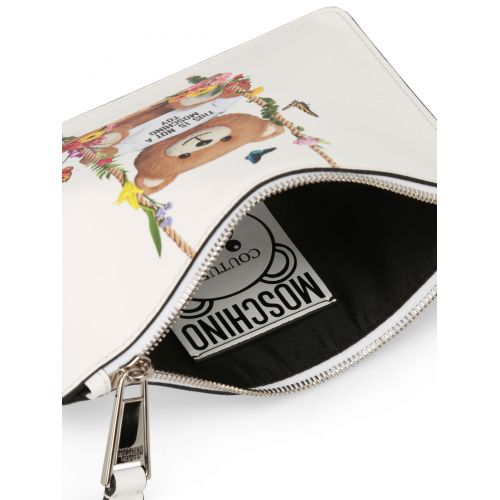  Not A Moschino Toy white pouch