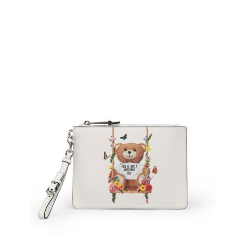  Not A Moschino Toy white pouch