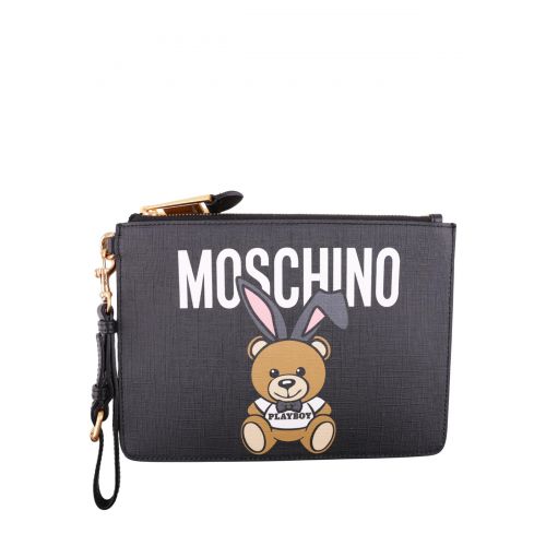  Moschino Teddy Playboy black clutch