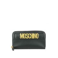 Moschino Black leather wallet with logo