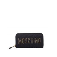 Moschino Studded logo quilted wallet