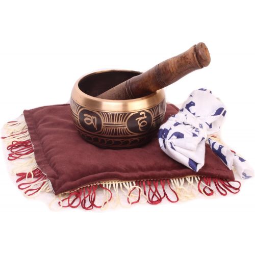  Moscow-Mix Tibetan Singing Bowl Set - HandCrafted Antique Tibetan Singing Bowl Set - Great for Meditation, Healing Relaxation Therapy, Stress & Anxiety Relief, Chakra Healing - Best Gift Prod명상종 싱잉볼
