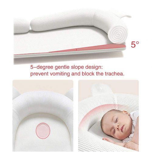  [아마존 핫딜]  [아마존핫딜]Mosebears Baby Lounger, Newborn Lounger Portable Super Soft and Breathable Baby Nest Bassinet Machine Washable Co Sleeping for baby 0-2 Years